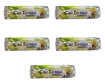 Canhome Doğa Dostu Kokulu Büyük Boy 75x90 cm Çöp Poşeti 5x10 Adet Mavi