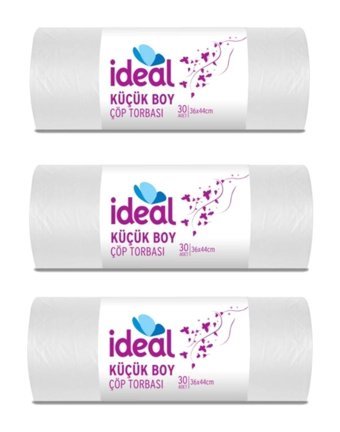 Koroplast İdeal Kokulu Şeffaf Küçük Boy 36x44 cm Çöp Poşeti 3x30 Adet