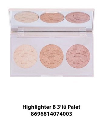 Gabrini Set B 3'lü Toz Highlighter Paleti