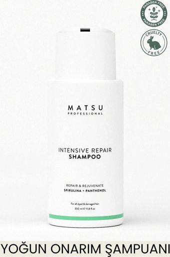 Matsu Intensive Repair Onarıcı Yıpranmış Saçlar Tüm Saçlar İçin Argan-Isırgan Şampuan 350 ml
