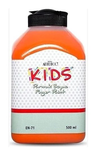 Artdeco Kids Yıkanabilir 500 ml Tekli Turuncu Parmak Boyası
