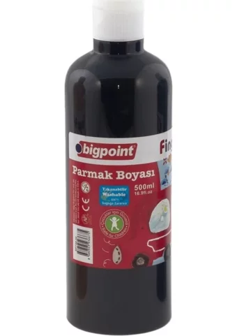 Bigpoint BP749-58 Yıkanabilir 500 ml Tekli Siyah Parmak Boyası