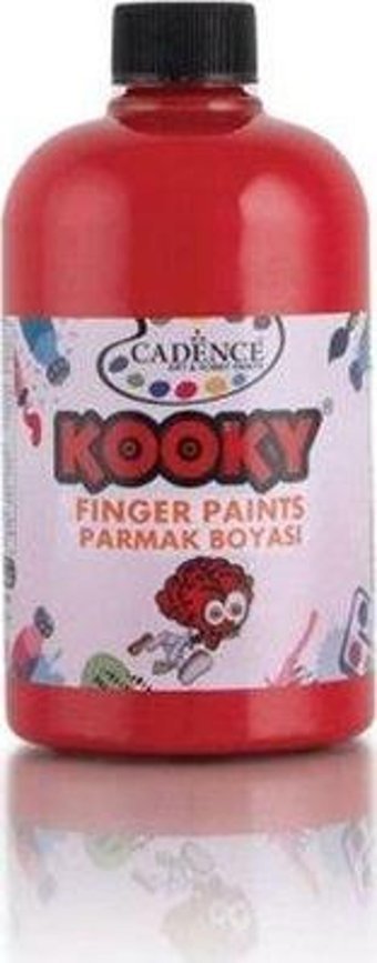 Cadence Kooky 3005 Yıkanabilir 500 ml Tekli Kırmızı Parmak Boyası