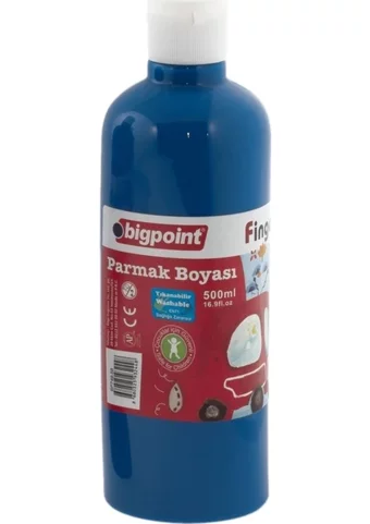 Bigpoint BP749-56 Yıkanabilir 500 ml Tekli Mavi Parmak Boyası