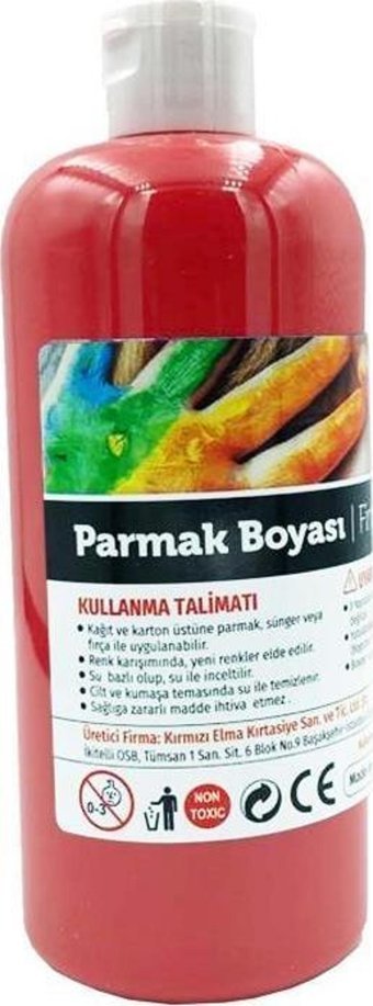 Red Apple Rp 500-20 Yıkanabilir 500 ml Tekli Pembe Parmak Boyası