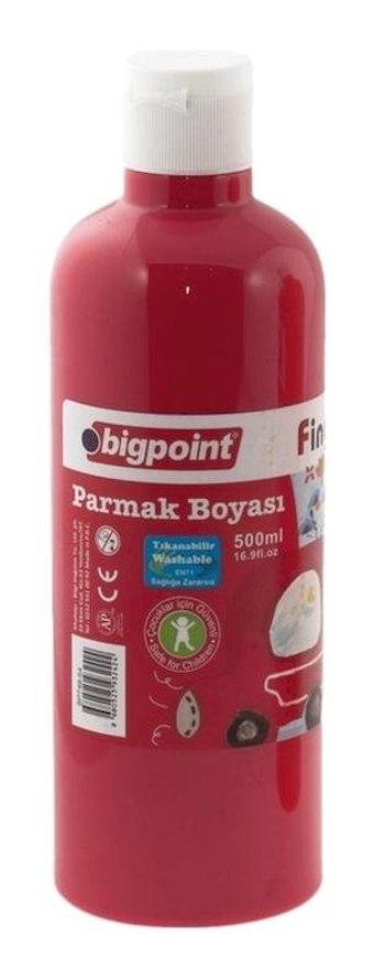 Bigpoint BP749-54 Yıkanabilir 500 ml 3'lü Kırmızı Parmak Boyası