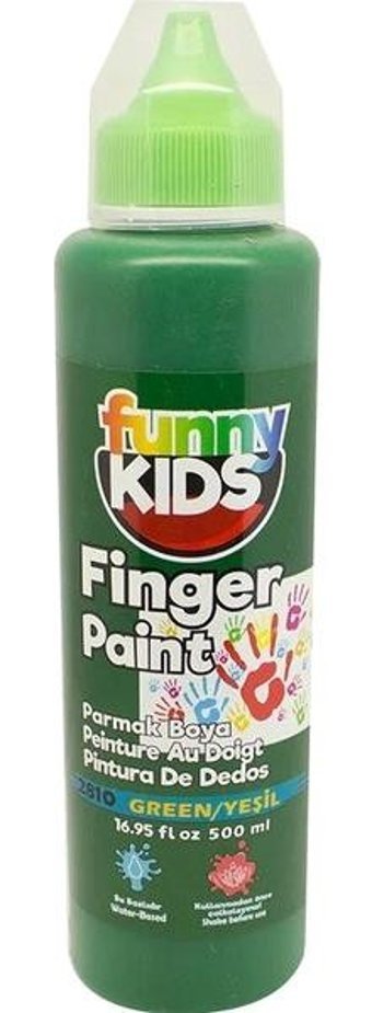 Funny Kids 2810 Yıkanabilir 500 ml Tekli Yeşil Parmak Boyası