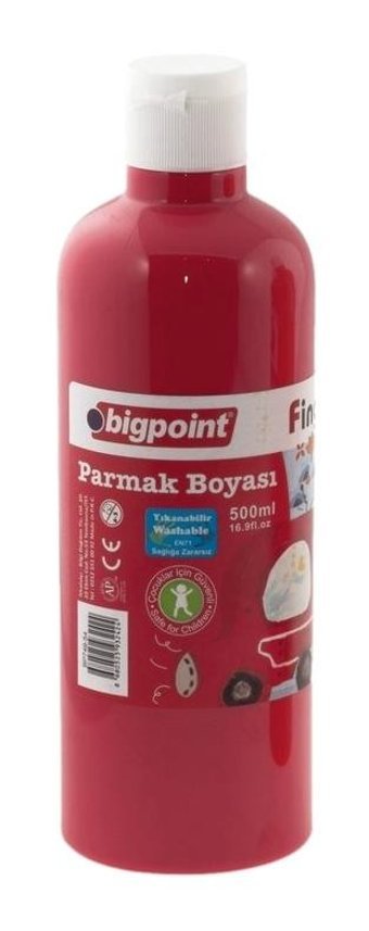Bigpoint BP749-54 Yıkanabilir 500 ml Tekli Kırmızı Parmak Boyası