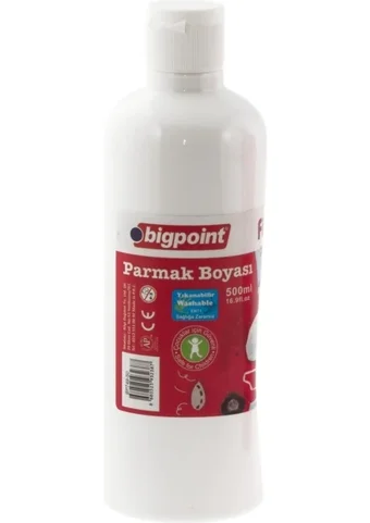 Bigpoint BP749-50 Yıkanabilir 500 ml 3'lü Beyaz Parmak Boyası