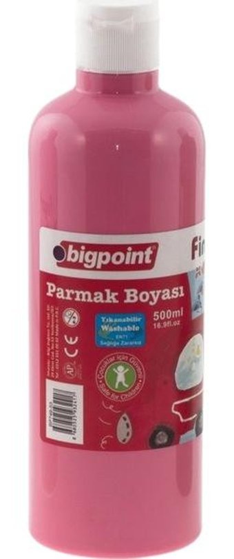 Bigpoint Yıkanabilir 500 ml Tekli Pembe Parmak Boyası