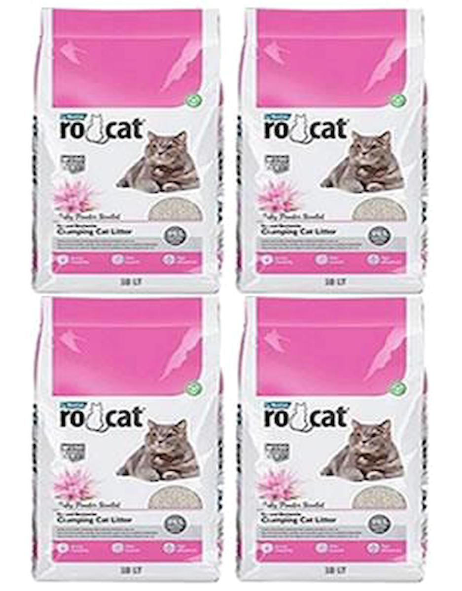 Rocat Pudra Soft Topaklanan Kalın Taneli Kedi Kumu 8x5 lt