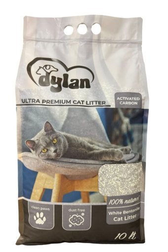 Dylan Ultra Premium Topaklanan Kalın Taneli Aktif Karbonlu Kedi Kumu 10 lt