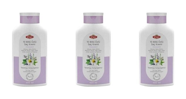 Otacı Bitki Özlü Canlandırıcı - Parlaklık Verici Tüm Saçlar İçin Durulanmayan Unisex Saç Kremi 3 x 400 ml
