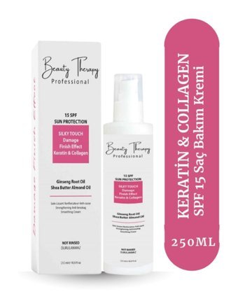Beauty Therapy Kolajen Sülfatsız Nemlendirici Keratinli Kuru Saçlar İçin Durulanmayan Kadın Saç Kremi 250 ml