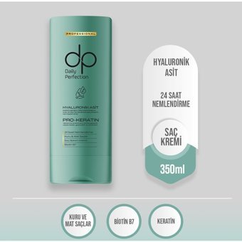 Daily Perfection Hyalüronik Asit Silikonsuz Sülfatsız Nemlendirici Keratinli Kuru Saçlar İçin Kadın Saç Kremi 350 ml