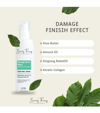 Beauty Therapy Biotin Onarıcı Keratinli Yıpranmış Saçlar İçin Durulanmayan Kadın Saç Kremi 250 ml
