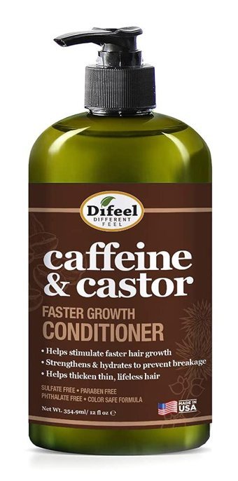 Difeel Faster Growth Hint Yağı-Kafein Silikonsuz Sülfatsız Besleyici - Nemlendirici Boyalı İnce Telli Saçlar İçin Unisex Saç Kremi 354.9 ml