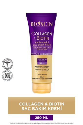 Bioxcin Biotin - Kolajen Sülfatsız Hacim Verici İnce Telli Saçlar İçin Kadın Saç Kremi 250 ml