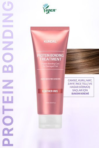 Kundal Leather Iris Protein Kompleksi Besleyici - Onarıcı Boyalı Kuru Saçlar İçin Kadın Saç Kremi 250 ml