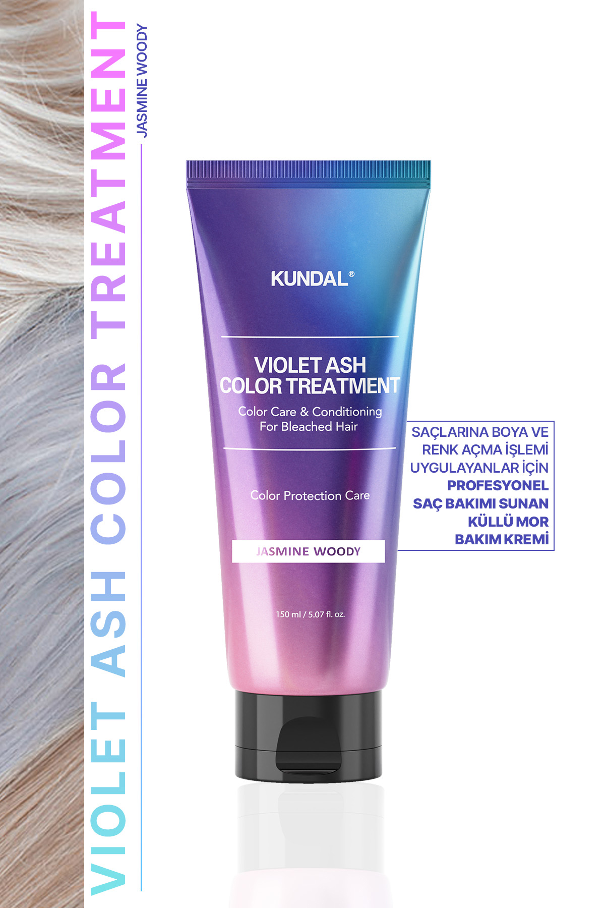 Kundal Jasmine Wood Bitki Özlü Besleyici - Nemlendirici - Onarıcı Keratinli Boyalı Yıpranmış Saçlar İçin Kadın Saç Kremi 150 ml