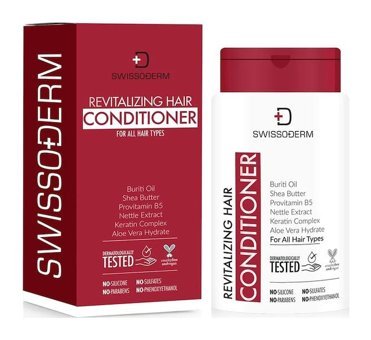 Swissoderm Aloe Vera-B5 Vitamini Silikonsuz Sülfatsız Canlandırıcı Tuzsuz Keratinli Yıpranmış Saçlar İçin Unisex Saç Kremi 300 ml