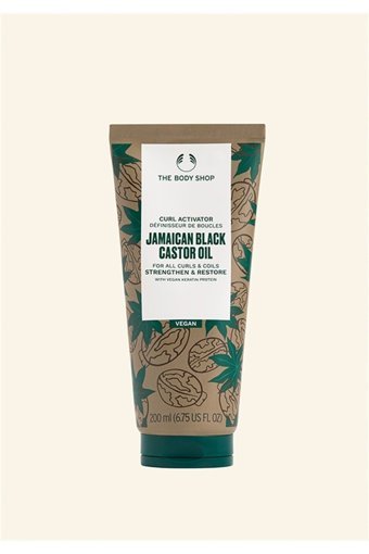 The Body Shop Siyah Hint Yağı Bukle Belirginleştirici Dalgalı - Kıvırcık Saçlar İçin Durulanmayan Kadın Saç Kremi 200 ml