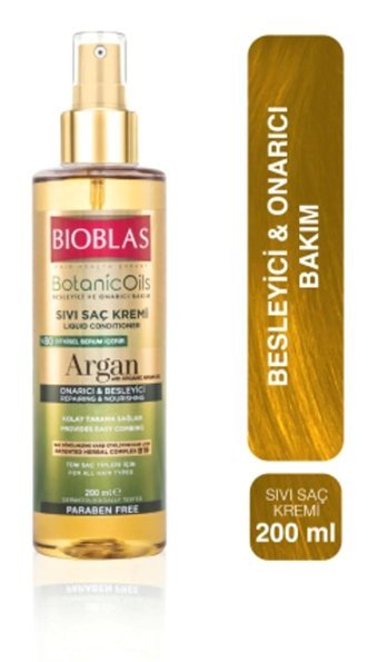 Bioblas Botanic Oils Argan Yağı Besleyici - Onarıcı Tüm Saçlar İçin Durulanmayan Kadın Saç Kremi 200 ml