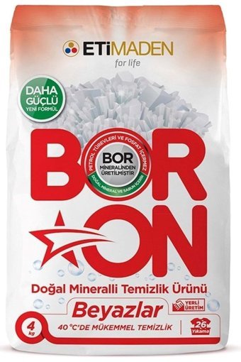 Boron Doğal Mineralli Beyazlar İçin 104 Yıkama Toz Deterjan 16 kg