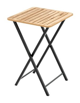 Eportatif Bistro Katlanabilir Kare Ahşap 55x45 cm Çam Bahçe Masası