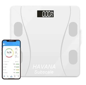 Nivagatore Yağ Ölçen Vücut Analizi Yapan Bluetoothlu Kas Ölçen Cam Dijital Akıllı Tartı
