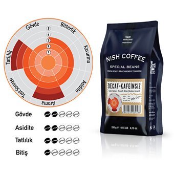 Nish Coffee Decaf Kafeinsiz Filtre Kahve 250 Gr.