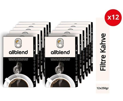 AllBlend Ofis Paketi Filtre Kahve 12x250 gr.