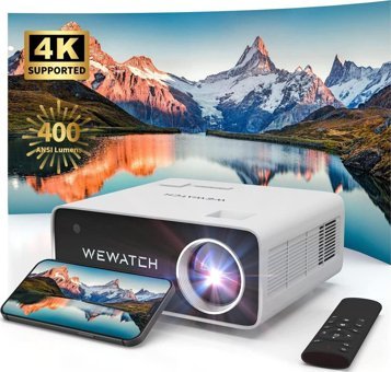 Wewatch 4K Mini Android & iOS Wifi 400 ANSI Taşınabilir LCD Projeksiyon Cihazı