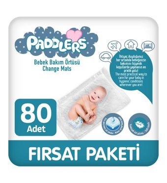Paddlers Tek Kullanımlık Silinebilir Su Geçirmez 60x60 cm 8x10'lu Alt Açma Örtüsü