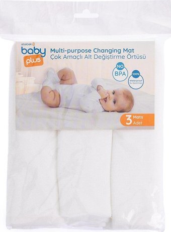 Baby Plus Alezli Silinebilir Yıkanabilir Su Geçirmez 60x60 cm Alt Açma Örtüsü
