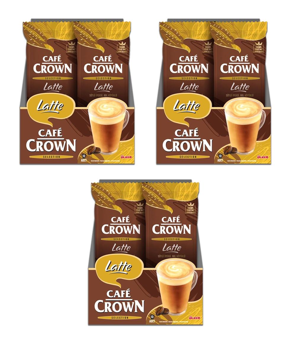 Cafe Crown Sütlü Köpüklü 14 gr 30 Adet Latte Hazır Kahve