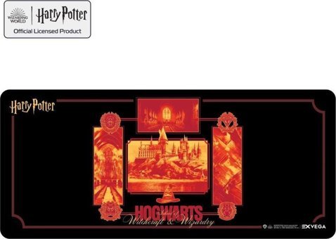 Exvega Harry Potter Hogwarts 90x40 mm XXL Gaming Mousepad Siyah-Turuncu