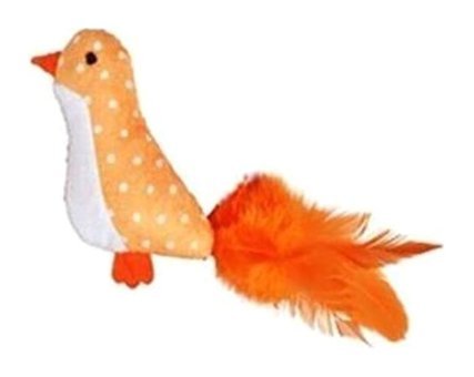 Flamingo Tüylü Peluş Tüylü Isırma Yavru-Yetişkin Kuş Kedi Oyuncağı