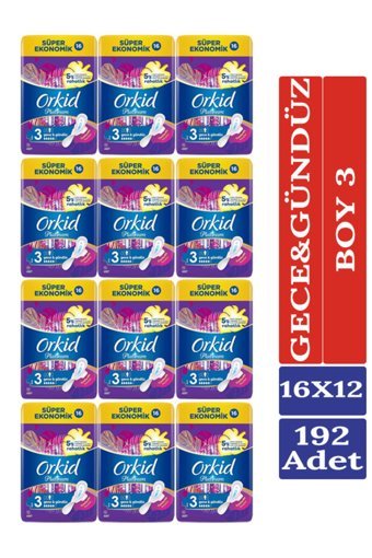 Orkid Platinum Antialerjik Normal 16'lı Hijyenik Ped 12 Adet