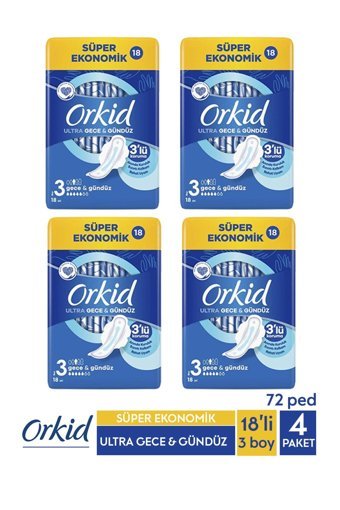 Orkid Süper Antialerjik Normal 18'li Hijyenik Ped 4 Adet