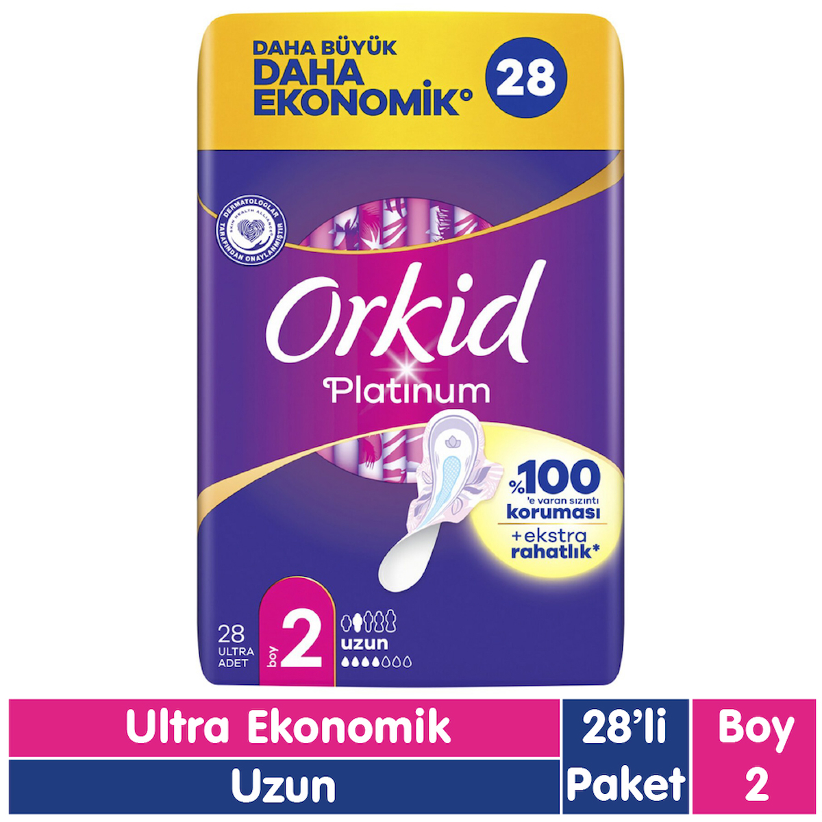 Orkid Platinum Antialerjik Normal 28'li Hijyenik Ped 1 Adet