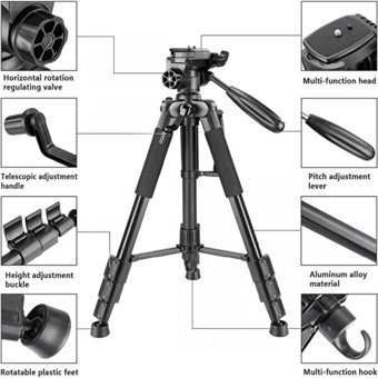 Newface NP8850 3 Kademeli Telefon Video Head Tripod 175 cm
