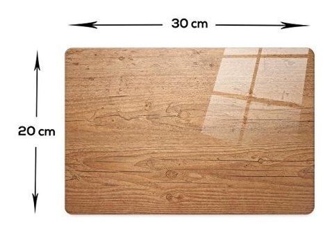 Decorita Ahşap Görünümlü Cam Küçük Boy Kahverengi Kesme Tahtası