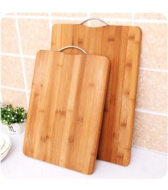 Kitchen Time Aşçıbaşı Bambu Büyük Boy Kahverengi 2'li Kesme Tahtası