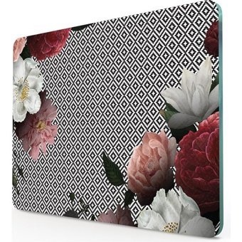 Decovetro Çiçek Motifi Desenli-30 x 40 Cam Orta Boy Çok Renkli Kesme Tahtası