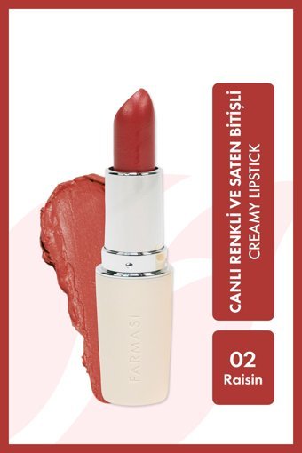 Farmasi Creamy 02 Raisin Saten Krem Ruj