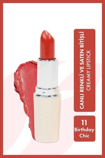 Farmasi Creamy 11 Birthday Chic Kalıcı Parlak Krem Ruj