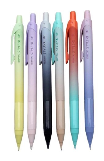 Gıpta Style-x Silgili Plastik Neon Çok Renkli 0.7 mm Uçlu Versatil Kalem