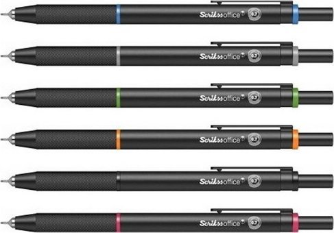 Scrikss Twist Silgili Metal Metalik Çok Renkli 0.7 mm Uçlu Versatil Kalem