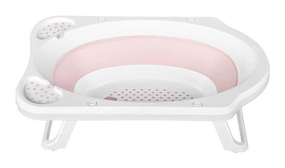 Hobby Ayaklı Pembe Katlanır Bebek Küveti